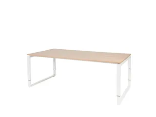 Domino Plus Vergadertafel Hoogte Instelbaar 200x100 Havana/Kersen 25mm - 1