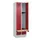 locker met bank,HxBxD 1950x600x815mm,2vak,vak B 300mm,cilinderslot