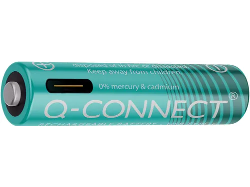 Q-CONNECT USB-C herlaadbare batterijen AAA, blister van 4 stuks