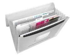 Waaiermap Esselte Vivida A4 Pp 6 Vaks Wit