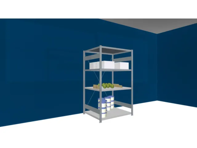 Rvs Inhaakstelling Basis 1750x1060x835mm 4legborden Vaklast 200kg