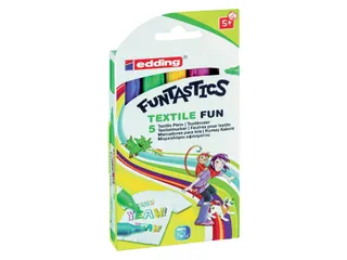 Viltstift edding 17 textiel fun rond 2-3mm set à 5 stuks - 1