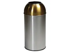 RVS afvalbakken,40l,HxØ 740x350mm,1opening(en),romp geborsteld