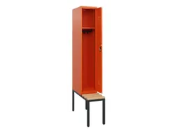 locker met bank,HxBxD 1950x300x815mm,1vak,vak B 300mm,cilinderslot