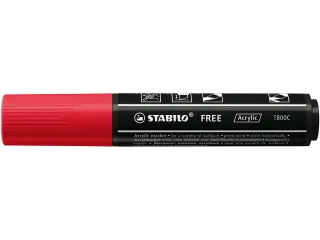 Acrylmarker STABILO Free Acrylic T800C karmijnrood 2-10mm - 3