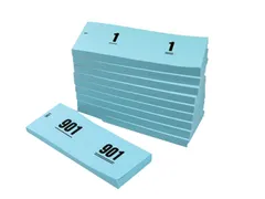 Nummerblok 42x105mm nummering 1-1000 blauw 10 stuks