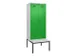 locker met bank,voor scheiding van kleding,HxBxD 2120x800x815mm,2vak