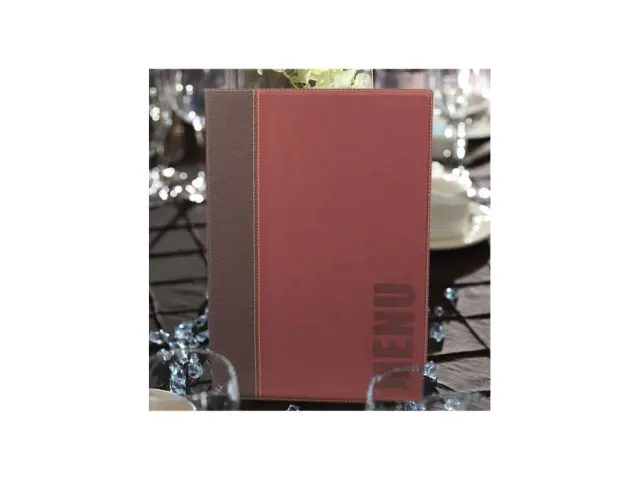 Protège-menu Securit Trendy A5 1x 2 pochettes bordeaux