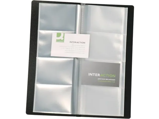 Visitekaartenmap Voor 160 Kaarten Zwart