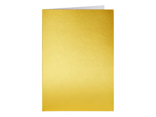 Correspondentiekaart Papicolor dubbel 105x148mm metallic goud pak 6st