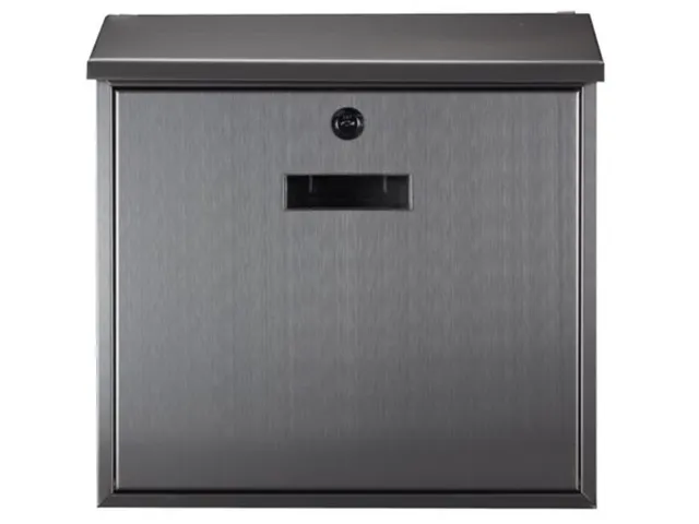 Brievenbus Monaco Inox met naamplaatje incl. 2 sleutels 36.8x36.5x10cm