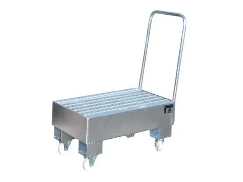 verrijdbare opvangbak,v. 2x60l vat,opvangvol. 61l,HxBxD 1075x500x940mm
