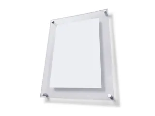Wandmontage Posterhouder Sandwichpaneel A2 25mm Acryl - 1