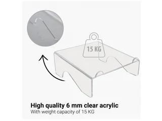 Acryl Laptopstandaard Transparant voor Laptops tot 17 Inch - 10