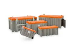 Opbergbox 150L H X B X D 530X 800X 600Mm Met 2Wielen Geel