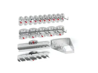 houderassortiment,v. perfoplaat,18-delig,RAL7016 - 1