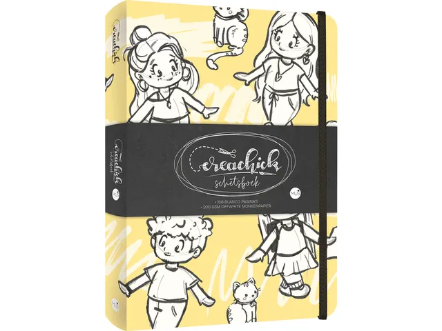 Schetsboek CreaChick Chibi Yellow 108 pagina's 200 gram