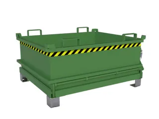 mini-bodemklepcontainer,HxLxB 625x1000x1200mm,0,37m³,inrijbeugel,staa - 2