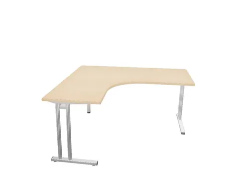 bureau in vrije vorm,HxBxD 740x1600x1600mm,vrije vorm,NE-esdoorn