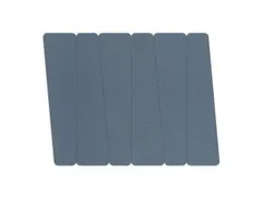 Akoestische PET-vilt trapezium stroken blauw 30x120cm 6 stuks