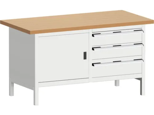 werkbank met opbergruimte,HxBxD 840x1500x750mm,beukenblad