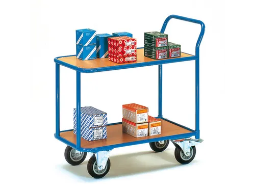 tafelwagen,draagverm. 400kg,2etage(s),laadvl. LxB 1000x700mm,houtetage