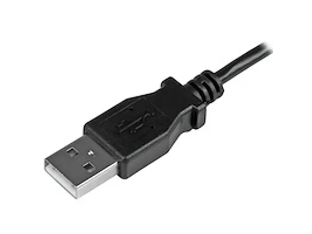 2m Micro-USB oplaad en sync kabel M/M haaks naar links