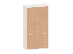 kantoorkast,HxBxD 1920x1000x430mm,decor romp wit,decor front beuken