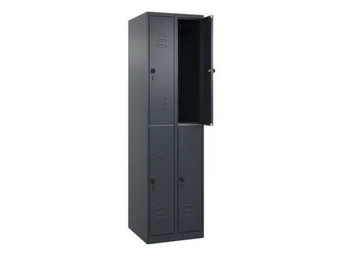 dubbeldekse locker,HxBxD 1850x500x500mm,2x2vak.,vak B 250mm