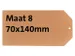 Label karton nr 8 200gr 70x140mm chamois 1000 stuks
