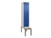 locker met bank,voor scheiding van kleding,HxBxD 2120x400x815mm,1vak