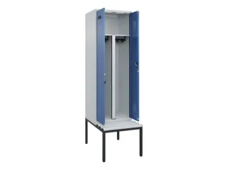 PBM-locker met bank,HxBxD 2120x600x815mm,2vak,vak B 300mm - 1