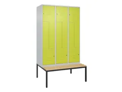 Z-garderobekast,HxBxD 2120x1200x815mm,6vak,vak B 400mm,cil.-slot