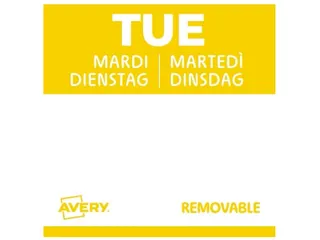 Etiket Avery HACCP dinsdag geel 25x25mm 1000 stuks - 2