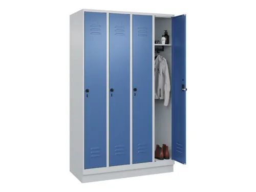 locker,HxBxD 1950x1200x500mm,4vak,vak B 300mm,draaigrendel,sokkel