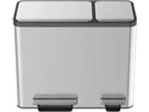 Ecocasa Recycler Pedaalemmer 30+15 Liter mat RVS