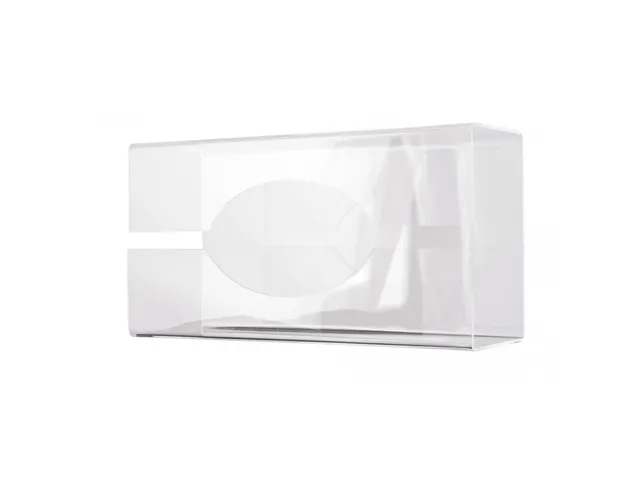 Handschoendispenser Groot Tafelmodel Wit Transparant MQGLV