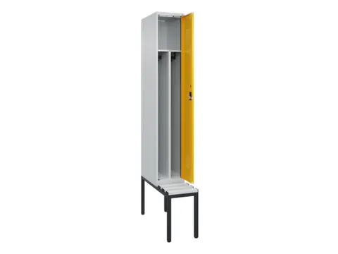 locker met bank,voor scheiding van kleding,HxBxD 2120x300x815mm,1vak
