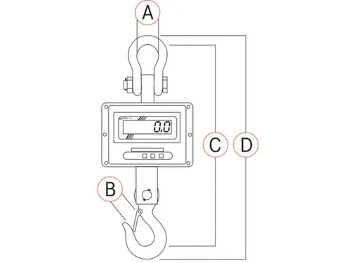 Kraanweegschaal Lcd Display Metaal Infrarood Afstandbediening 0-1000kg