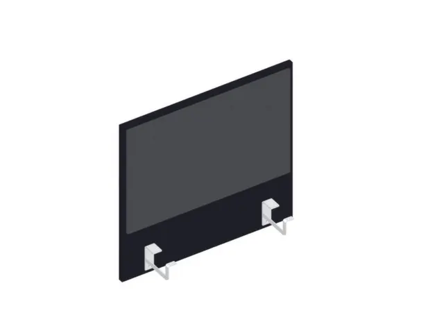 baliepaneel,v. bureau,aanbouw links,B 600mm,CC-zwart,BN8010-antraciet