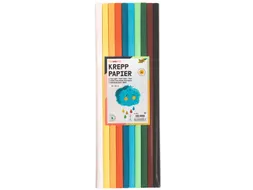 Crêpepapier Folia 50x200cm 10 rollen basiskleuren