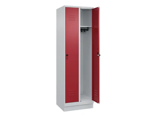 locker,HxBxD 1950x600x500mm,2vak,vak B 300mm,draaigrendel,sokkel