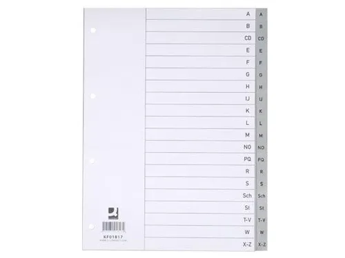 Tabbladen Set A-Z Met Indexblad PP A4 4-Gaats 20 Tabs Grijs