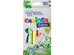 Carcioca Textielstift Fabric, Doos à 6 Stuks Assorti