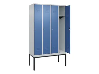 locker,HxBxD 2120x1200x500mm,4vak,vak B 300mm,cil.-slot,voetonderstel - 2