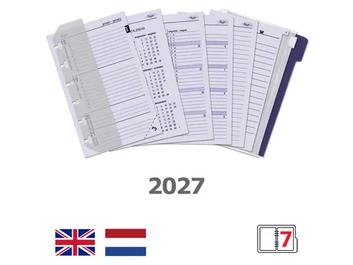 Agendavulling 2027 Kalpa Pocket jaardoos 7dagen/2pagina'