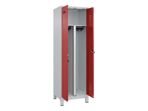 PBM-locker,HxBxD 1950x600x500mm,2vak,vak B 300mm,draaigrendel