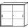 schuifdeurkast HxBxD 1150x1200x430mm romp onyxgrijs decor front noten