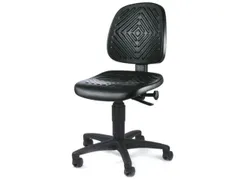 Werkplaatsstoel 420-550mmx440mmx420mm PU-Schuim Zwart Wielen