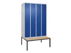 Armoire vestiaire avec banc HxlxP 2120x1200x815mm 4compart.